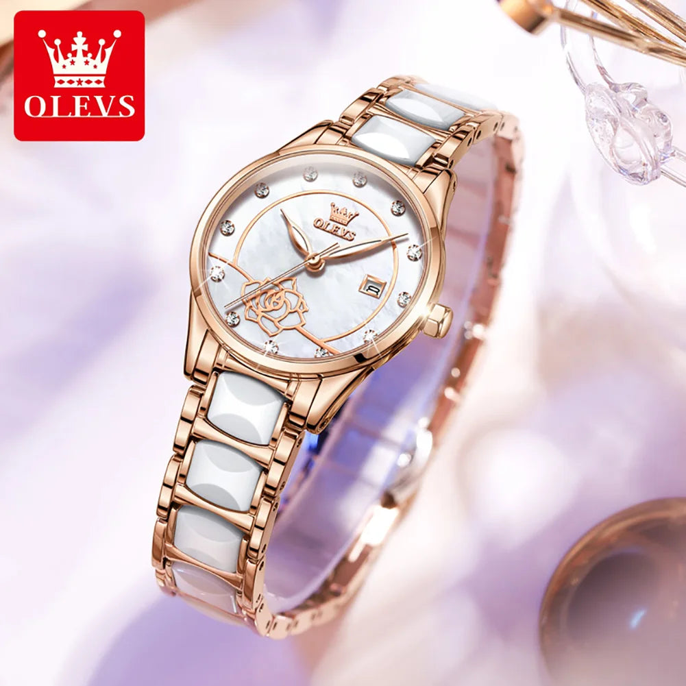 OLEVS 3606 Damklocka – elegant automatisk klocka