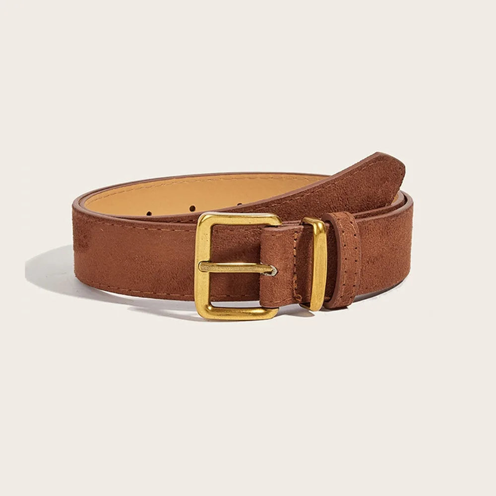 Dam­bälte i PU‑läder med metallspänne – Stilrent modebälte 3,3 cm