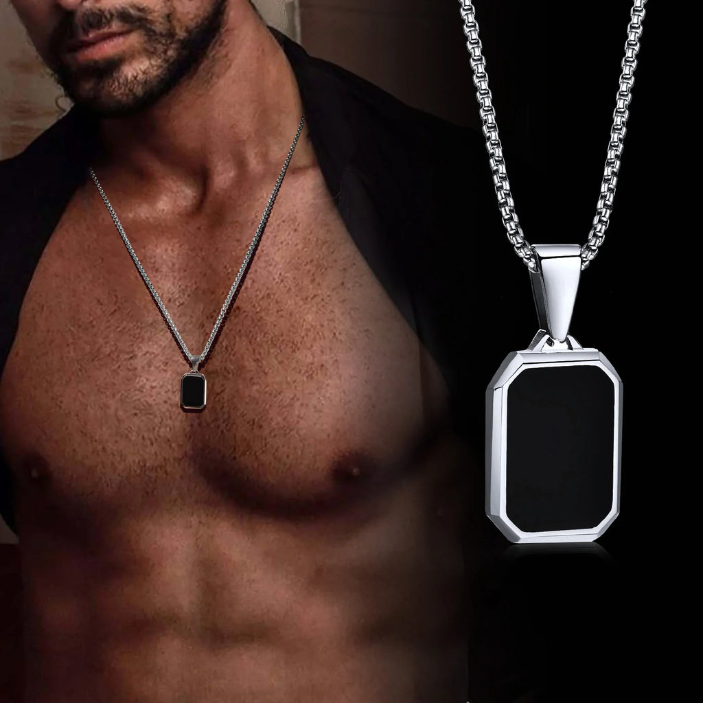 Dog Tag halsband herr – militärinspirerat hänge i rostfritt stål
