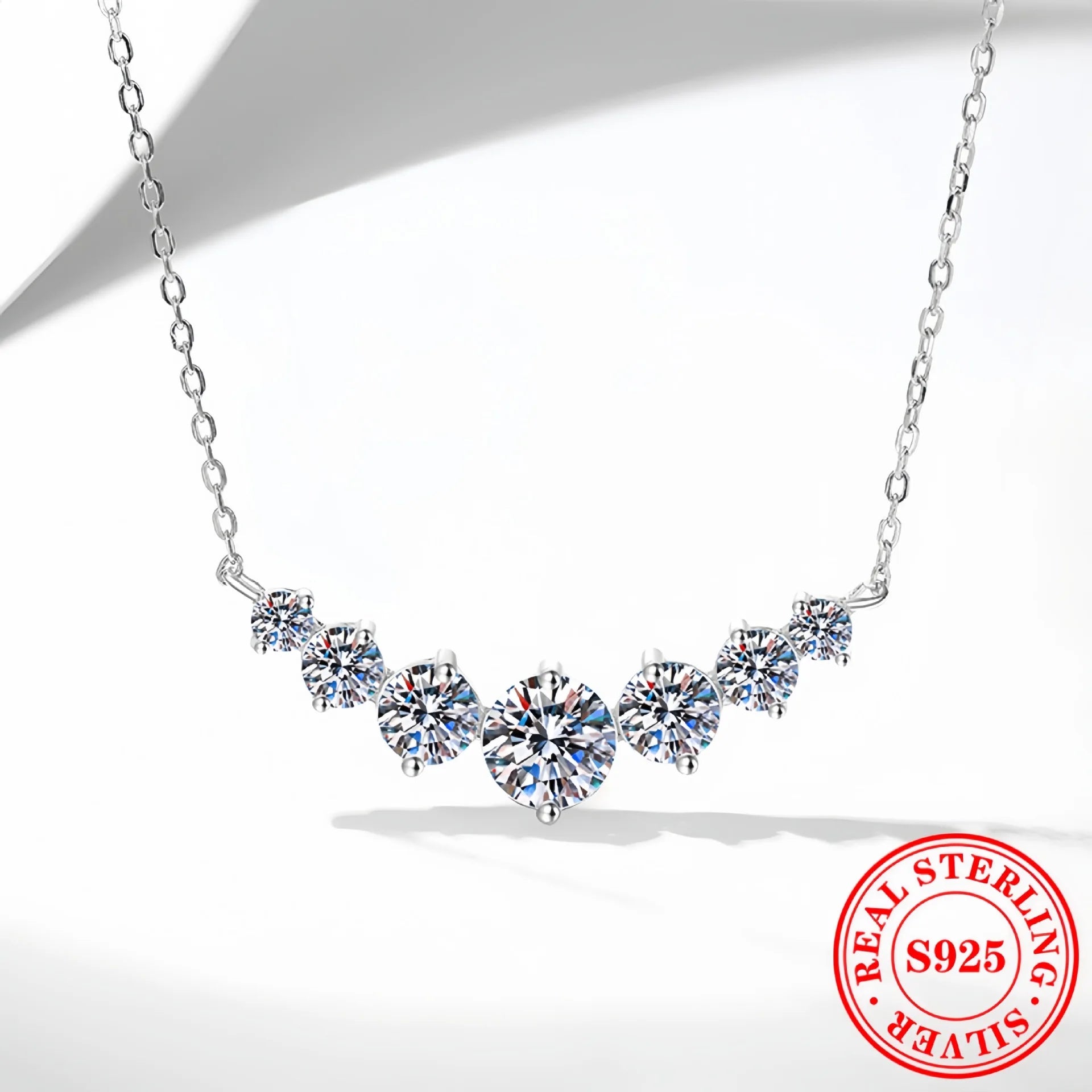 925 sterling silver halsband dam med zirkon – elegant cirkelhänge
