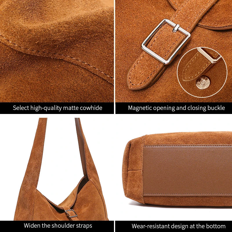 Mockaväska dam i äkta läder – crossbody
