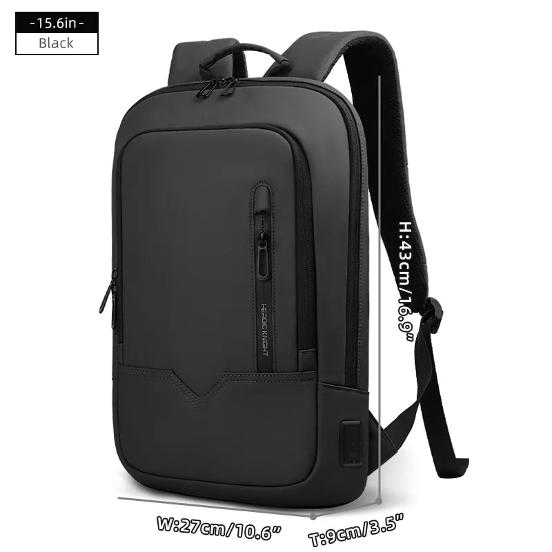 Heroic Knight slim datorryggsäck 15,6–17 tum med laddningsport