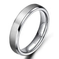 Titanring i silverfärg – borstad vigselring 4-8 mm