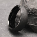 Svart herrring i tungsten 8 mm – borstad & polerad