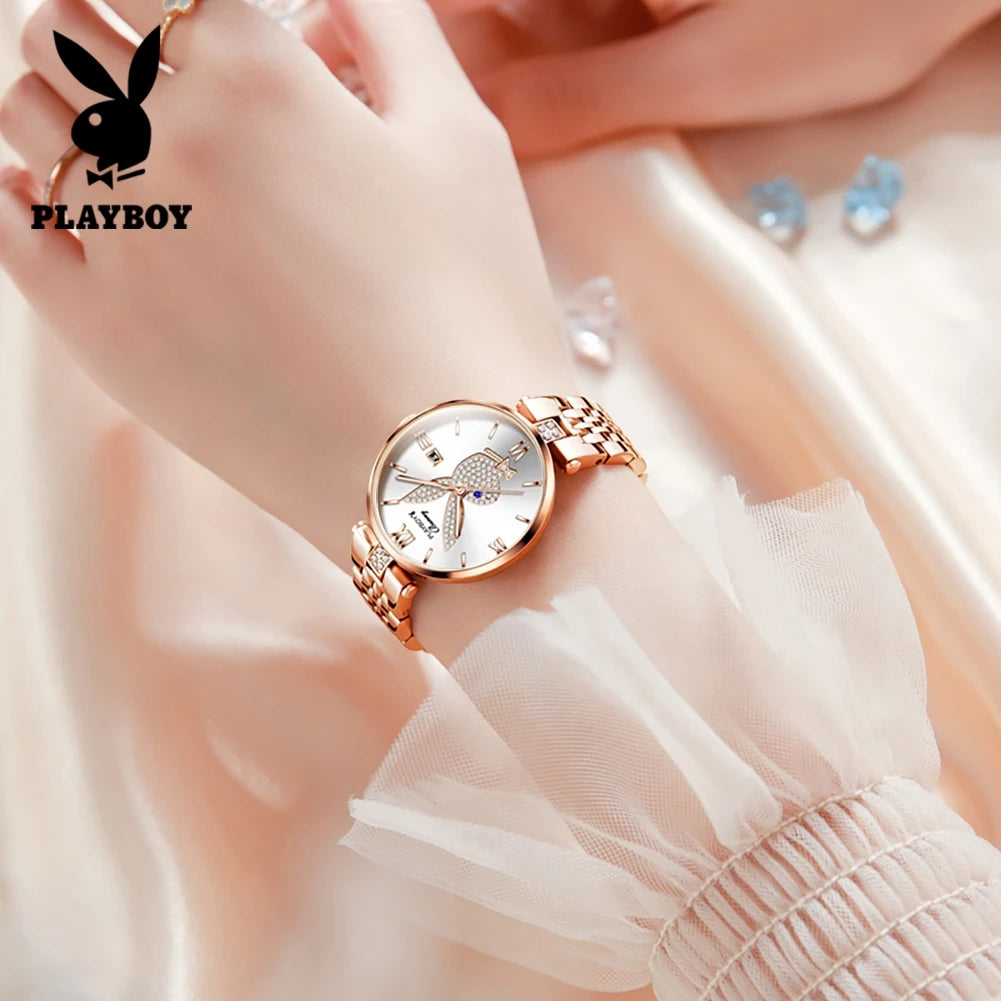 PLAYBOY 2054 Damklocka Set – elegant kvartsklocka