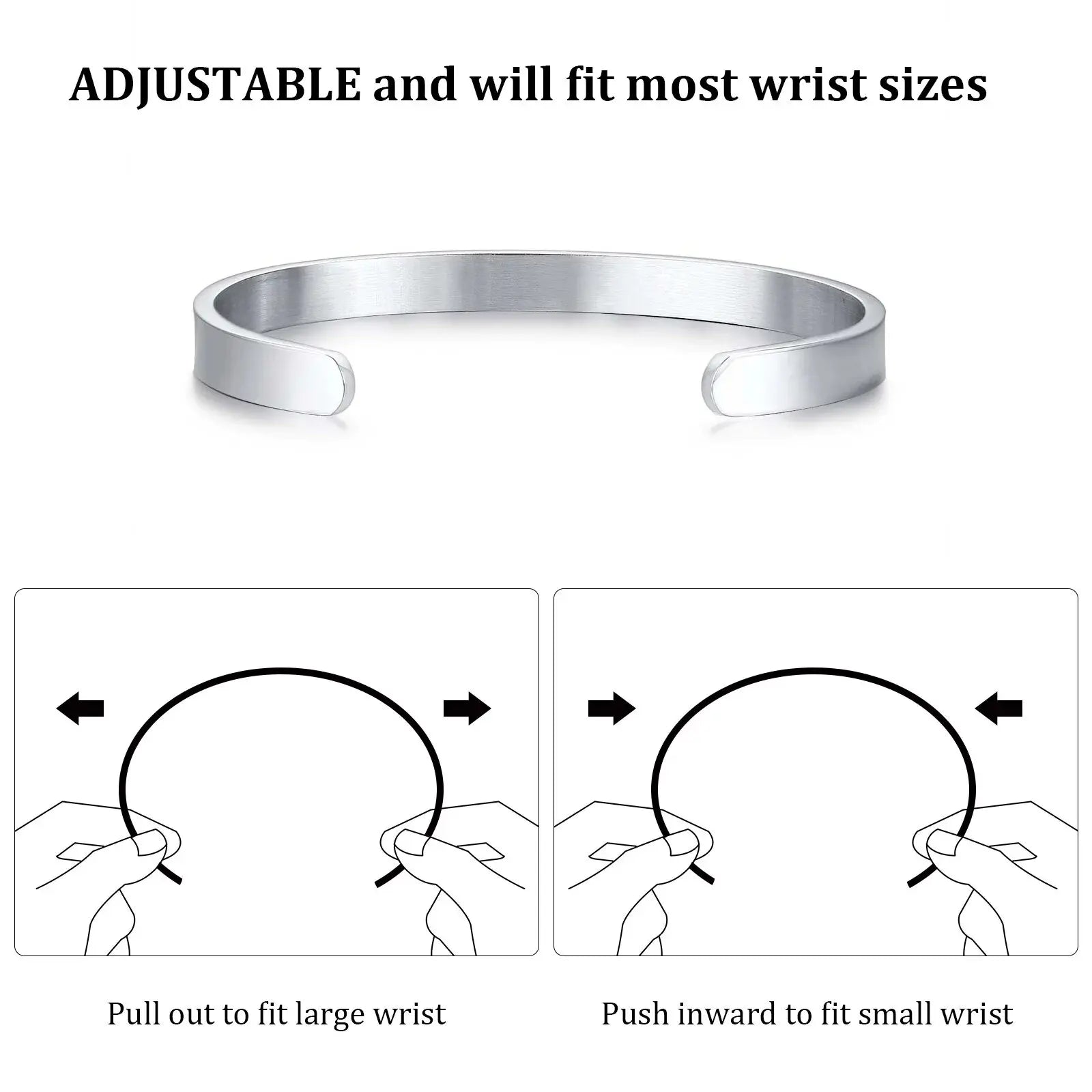 Trendigt armband  för män – 2‑pack i rostfritt stål
