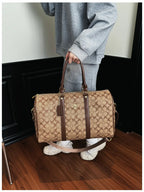 Vintage weekendbag med monogrammönster