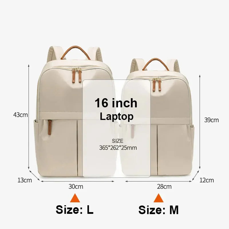 Rymlig datorryggsäck dam i Oxford-material 20–35 L