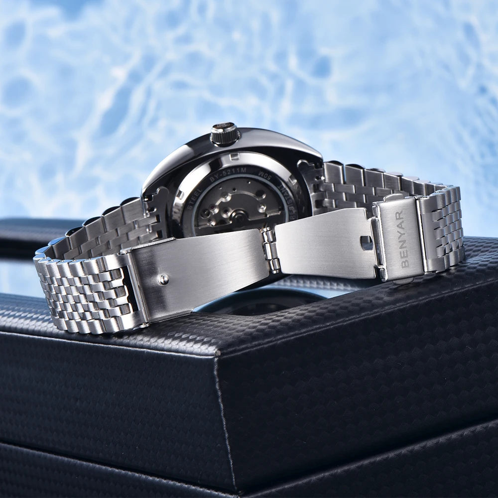 Herrklocka Benyar automatisk 42 mm – Sport & dykstil 50M
