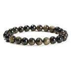 Armband i Guldskimrande Obsidian – Naturlig sten