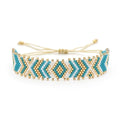 Handgjort pärlarmband unisex i bohemisk stil – justerbart armband med glaspärlor