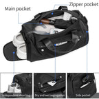 Gymbag med skofack och våtfack unisex – kompakt tränings- och reseväska