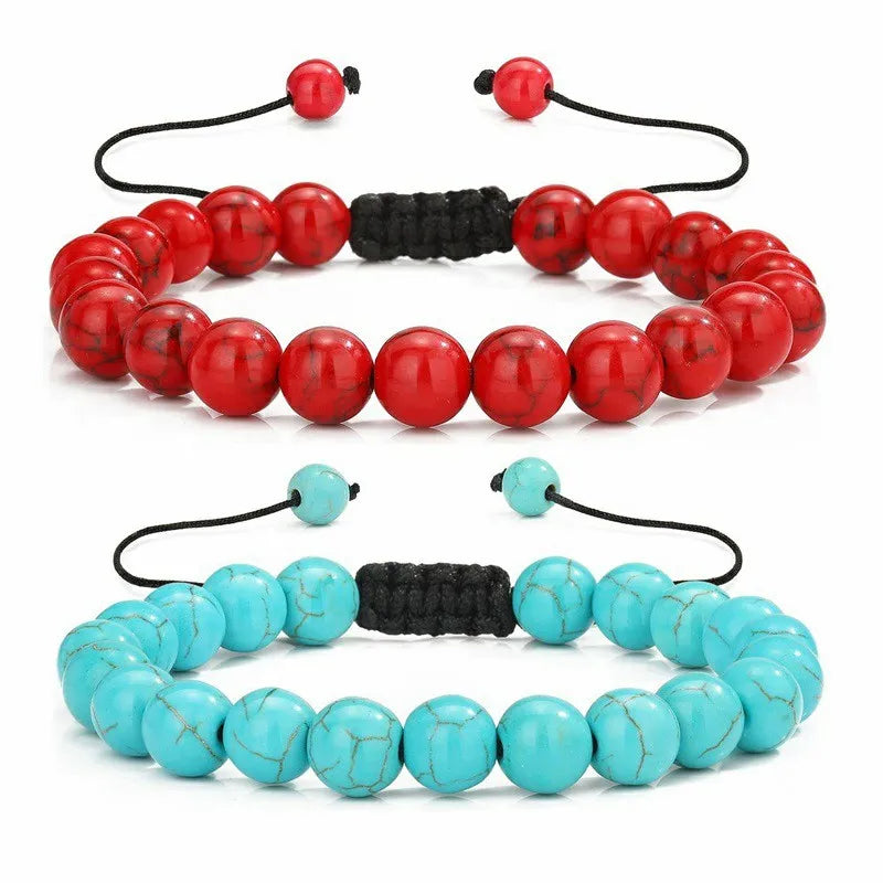 Pärlarmband Herr – Tigeröga & Lava Sten 8 mm