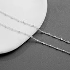 Fotlänk dam set silver – justerbar multilayer