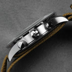 CADISEN 7066 kronograf herrklocka – Miyota 0S11 quartz, canvasarmband, 5ATM