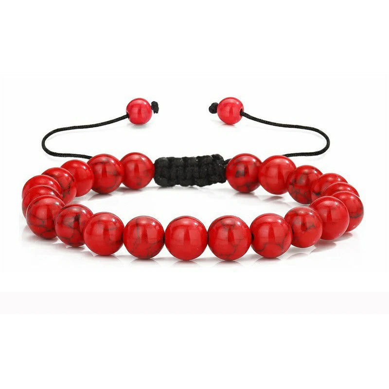 Pärlarmband Herr – Tigeröga & Lava Sten 8 mm