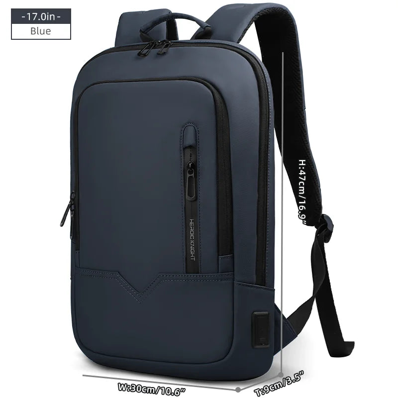 Heroic Knight slim datorryggsäck 15,6–17 tum med laddningsport