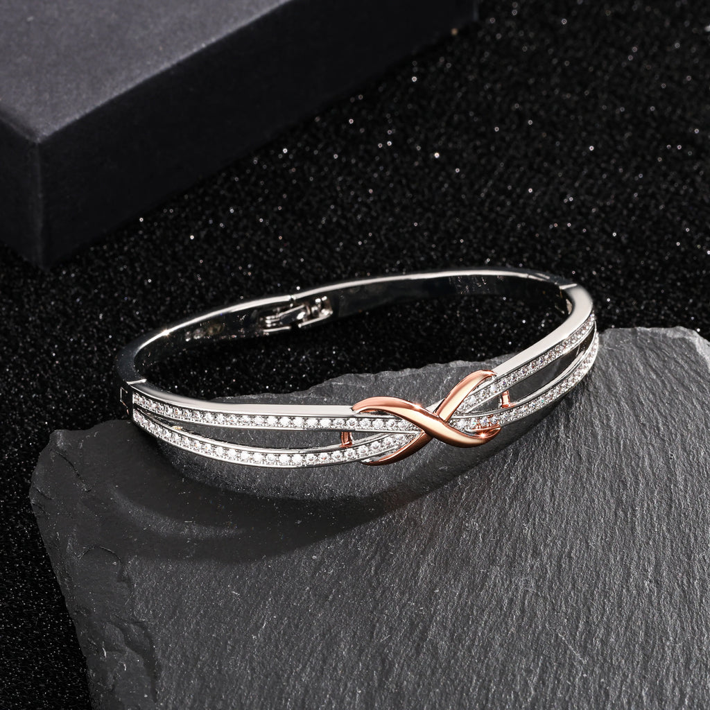 ArtPage stelt armband dam – silverpläterat med roséguldfärgade detaljer