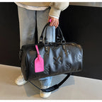 Dam weekendbag i PU-läder för resor och träning