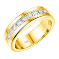 NEWSHE herrring i 925 silver med prinsesslipad moissanit