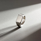 Minimalistisk Ring Herr – 316L Rostfritt Stål Rektangulär Design
