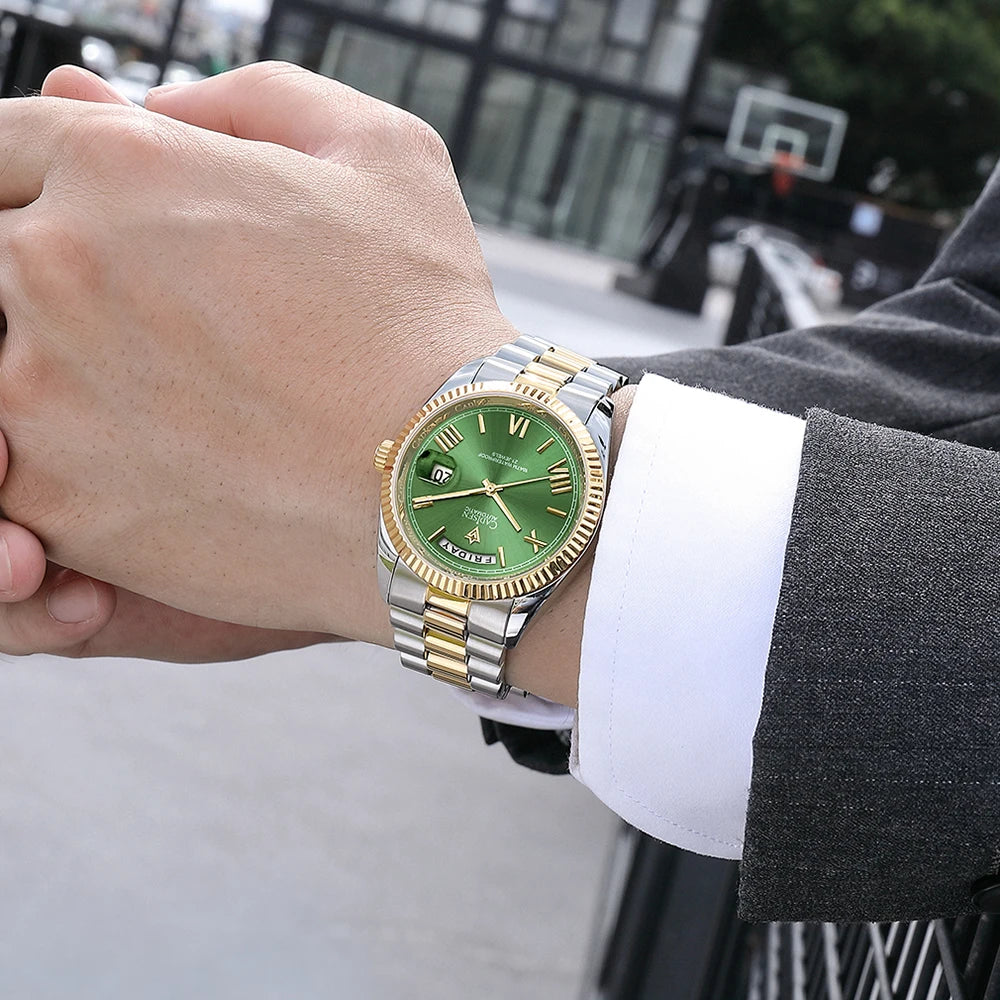 CADISEN C8185 automatisk dykar­klocka för herr – Safirglas, miyota 8285, 100 m