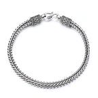 Silverarmband för dam – 20 cm vintage charmarmband