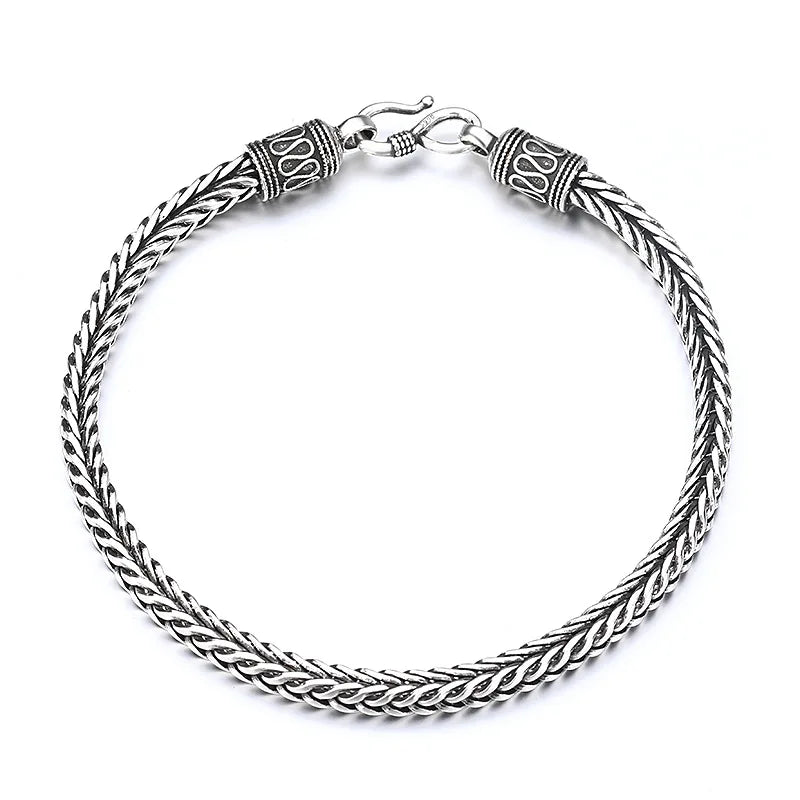 Silverarmband för dam – 20 cm vintage charmarmband