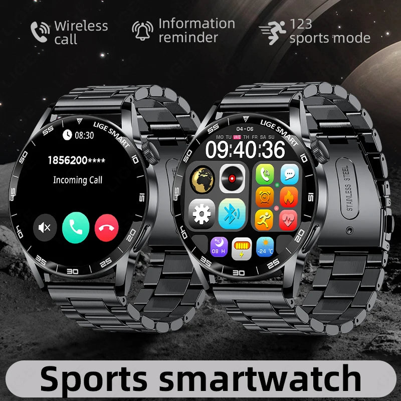 LIGE Outdoor Smartwatch 1.38” – Bluetooth-samtal & sport