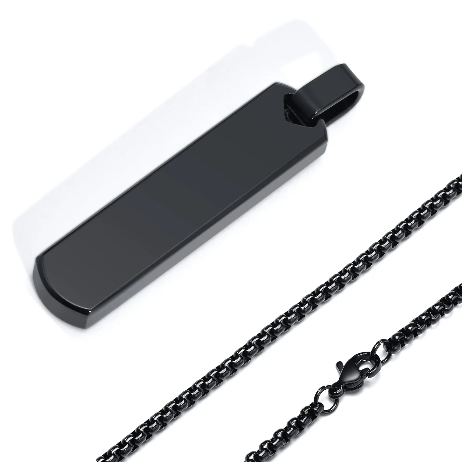Initialhalsband med bokstav – vertikalt stålhänge och herr