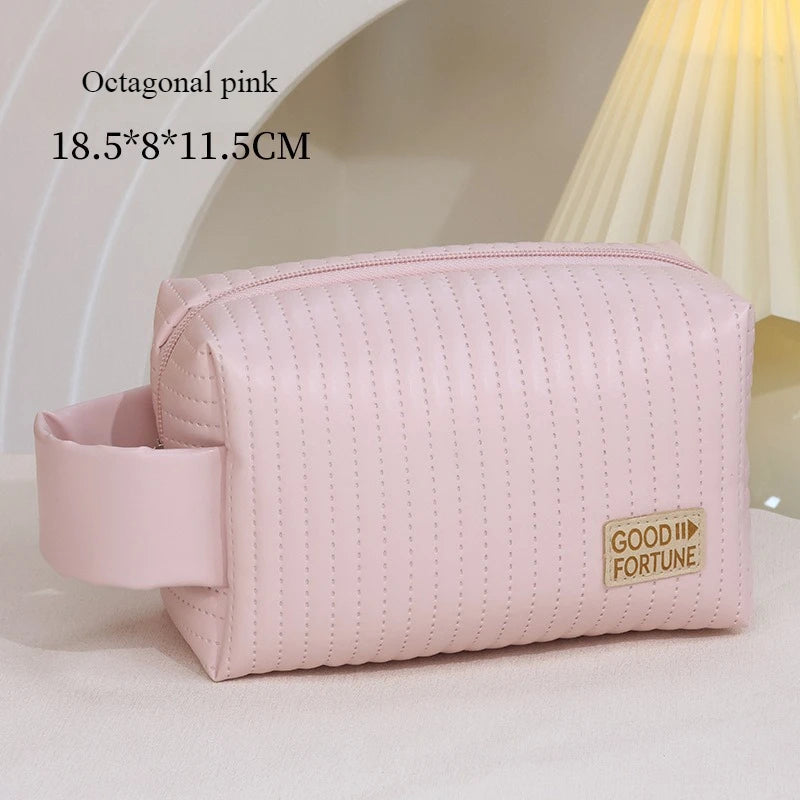 Stor sminkväska i PU läder