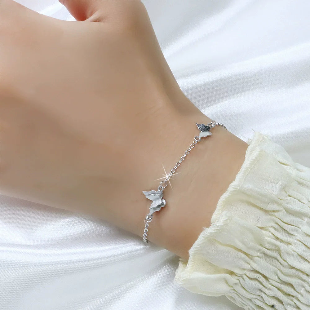 Silverarmband Dam Hjärta