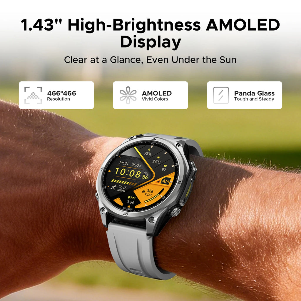 DOOGEE ANYWISE W1 Lite Smartwatch – 1.43” AMOLED & 5ATM