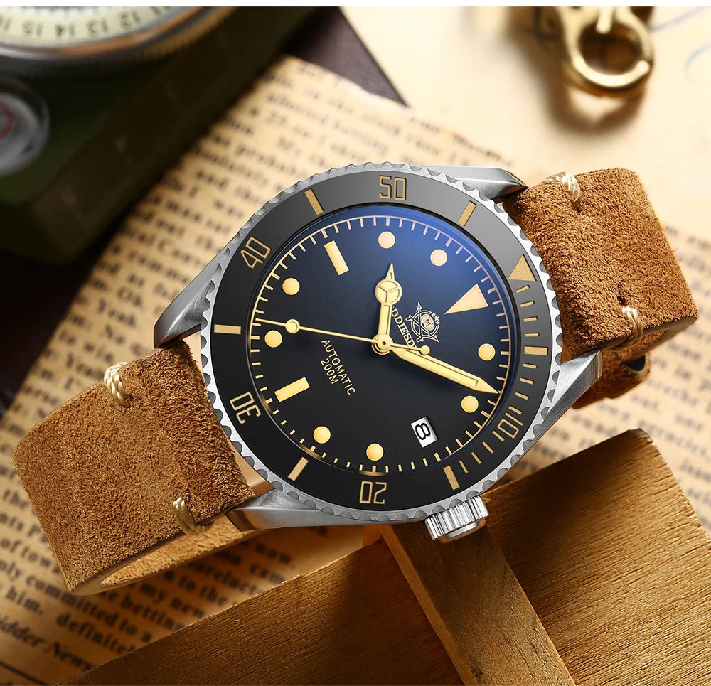 ADDIESDIVE AD2101 automatisk herrklocka – Safirglas, 200 m
