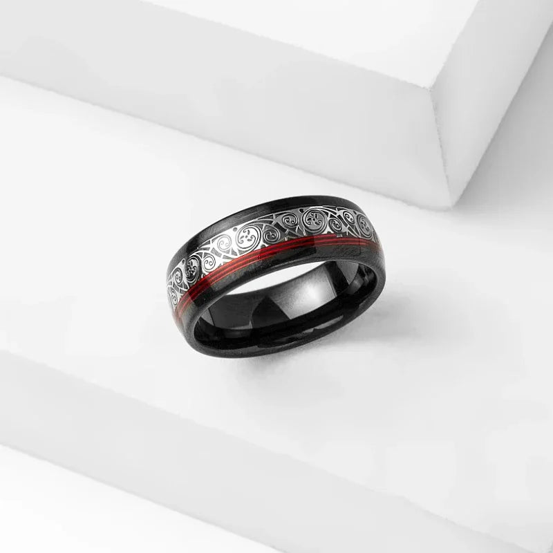 SOMEN TUNGSTEN svart herrring 8 mm med röd gitarrsträng