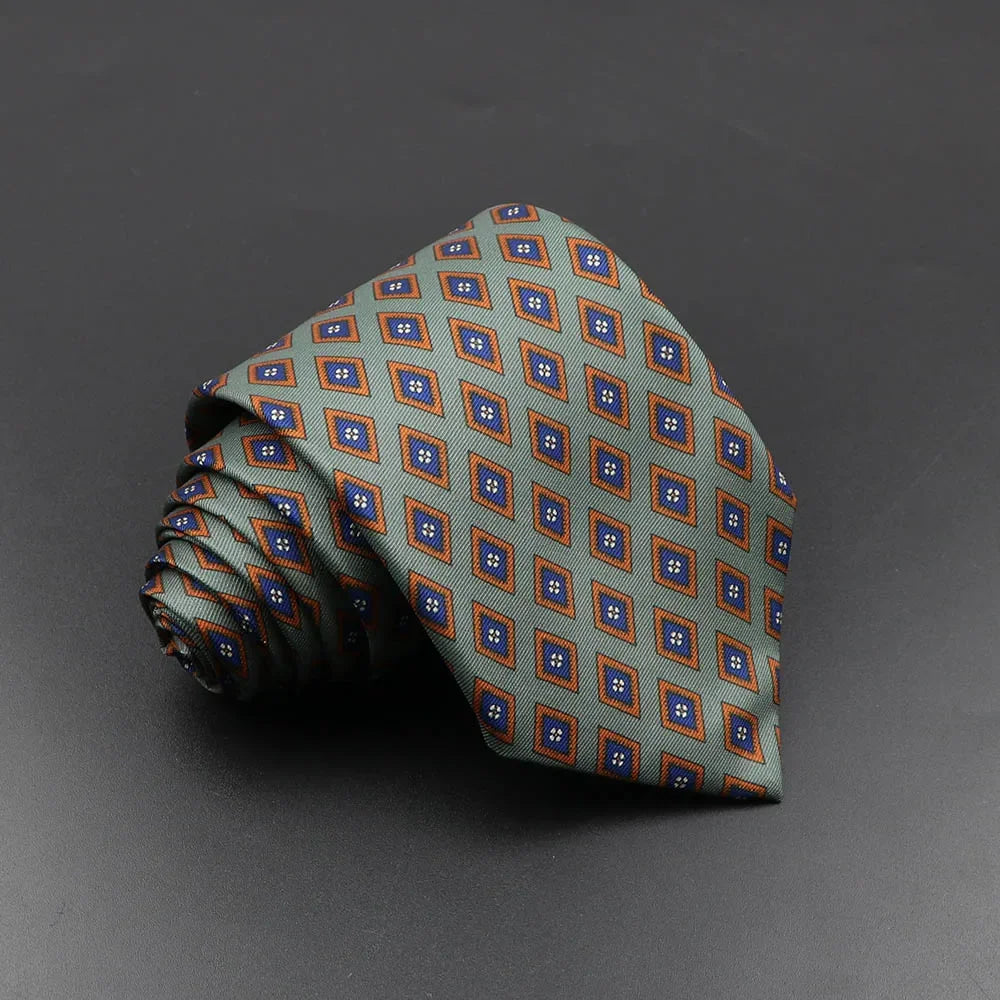 Slips herr 7,5 cm – färgglad prickig & floral
