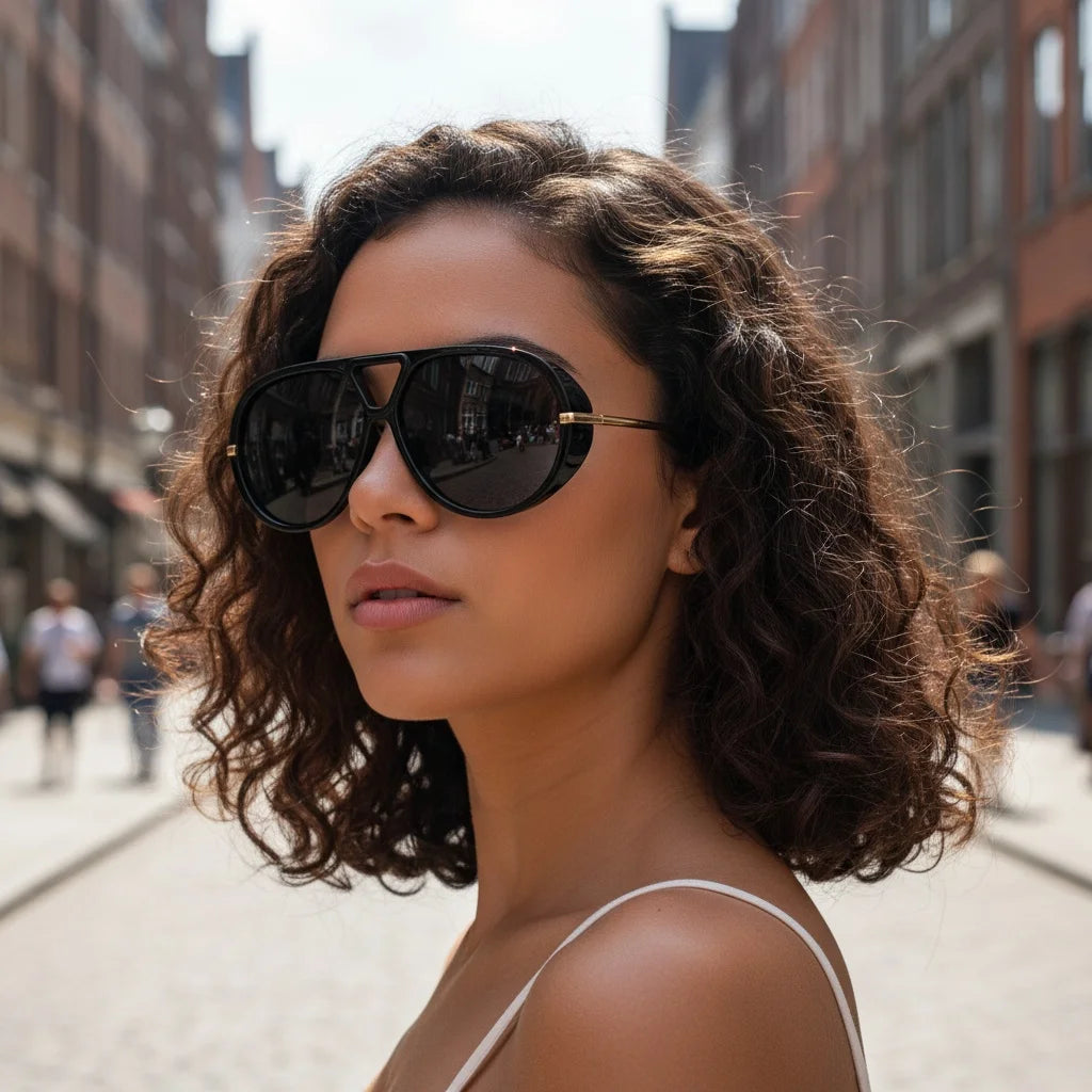 Solglasögon dam – oversize svarta