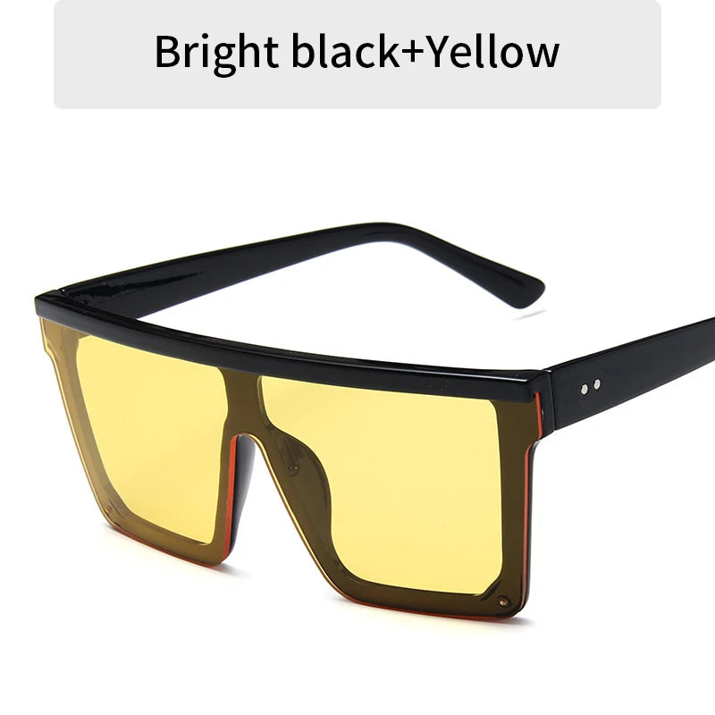 Vintage Flat Top Solglasögon – fyrkantiga UV400 shades unisex