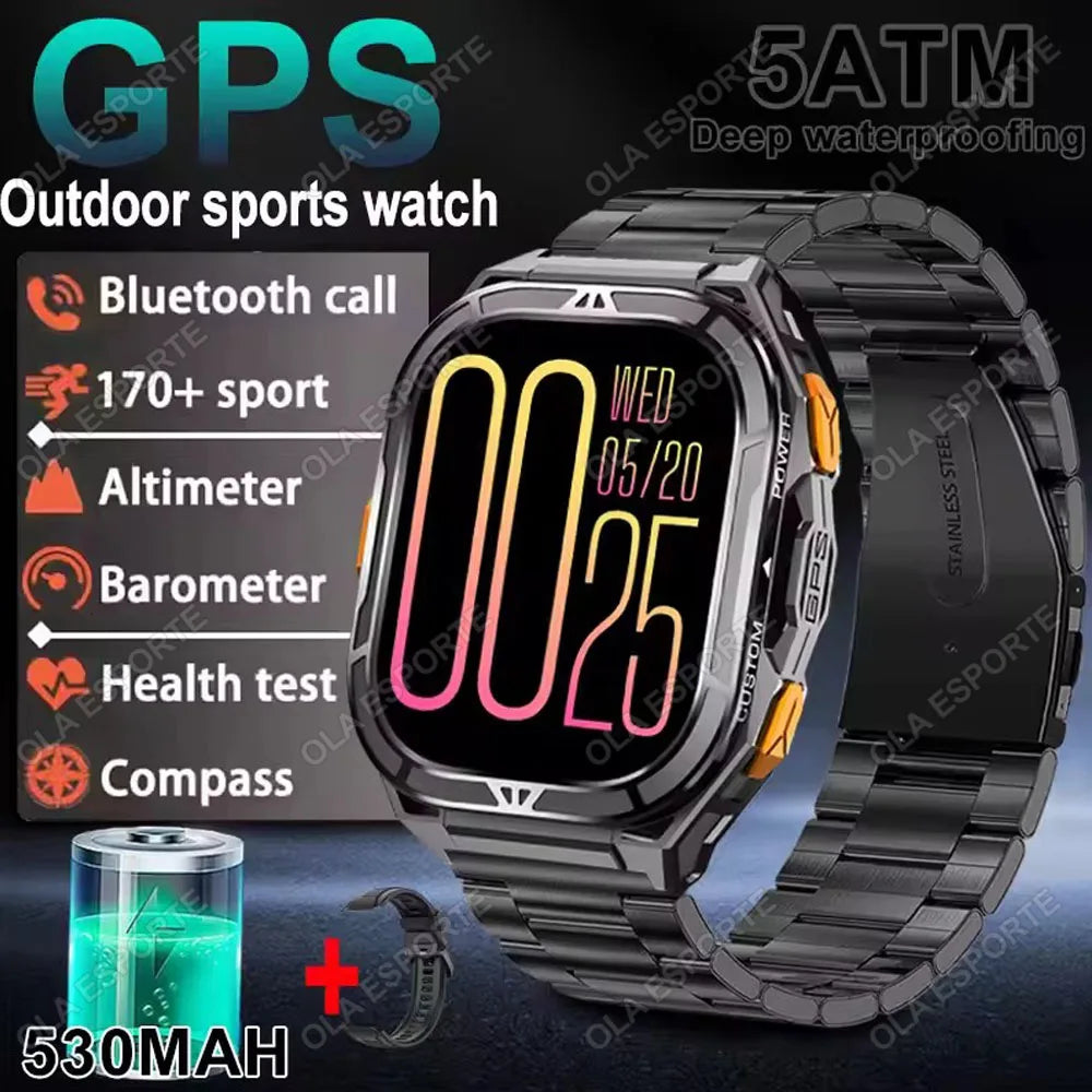 X5 GPS Smartwatch – AMOLED 1.96” & 5ATM Militärklassad