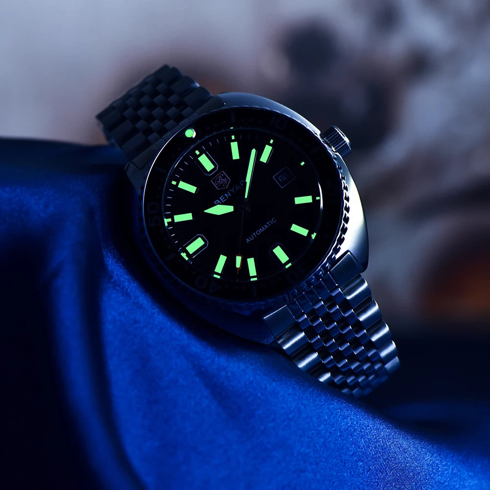 Herrklocka Benyar automatisk 42 mm – Sport & dykstil 50M