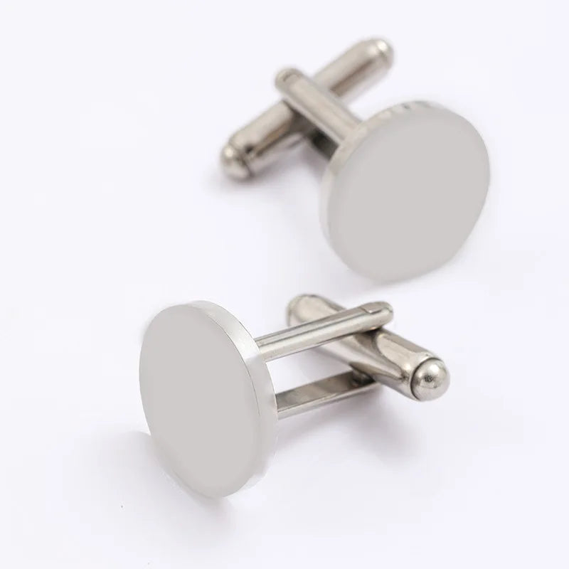 Stilrena manschettknappar i rostfritt stål
