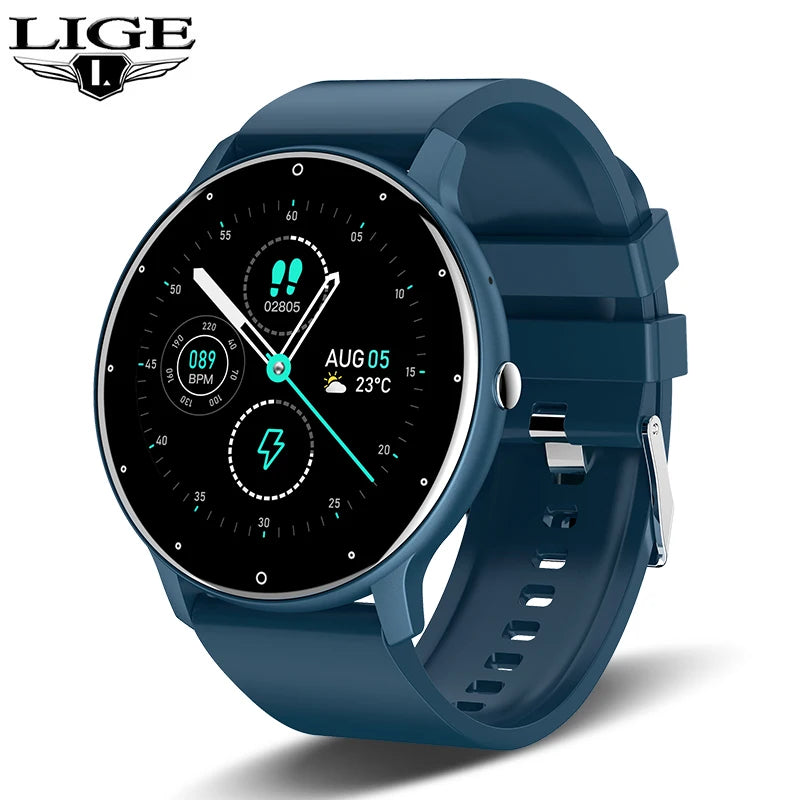 LIGE Smartwatch 1.28” – Bluetooth-samtal & pulsmätning