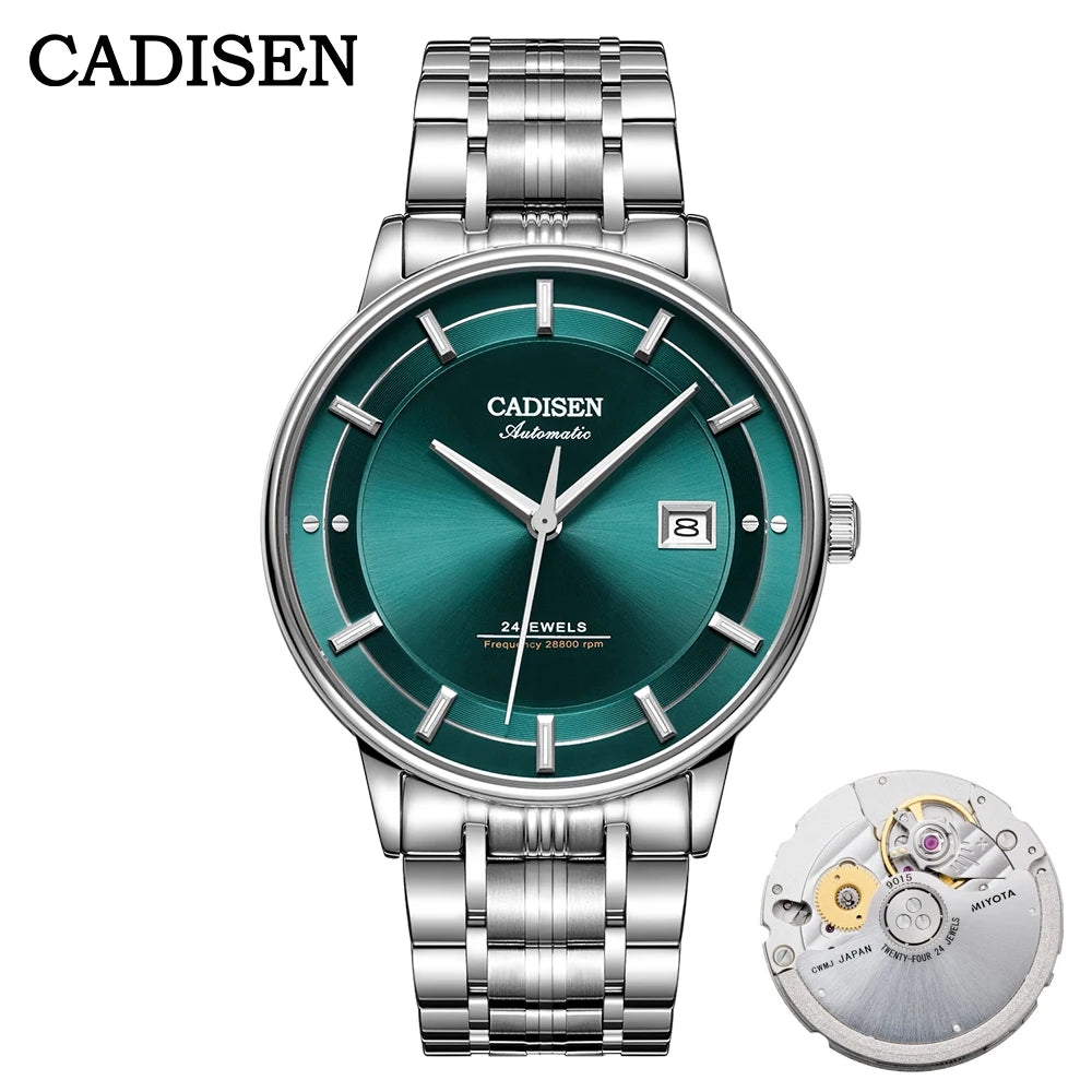 CADISEN Automatisk Herrklocka – MIYOTA 9015 & safirglas