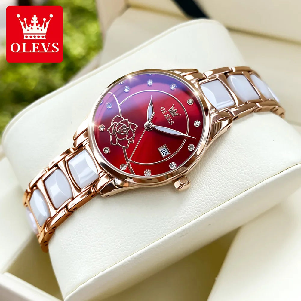 OLEVS 3606 Damklocka – elegant automatisk klocka
