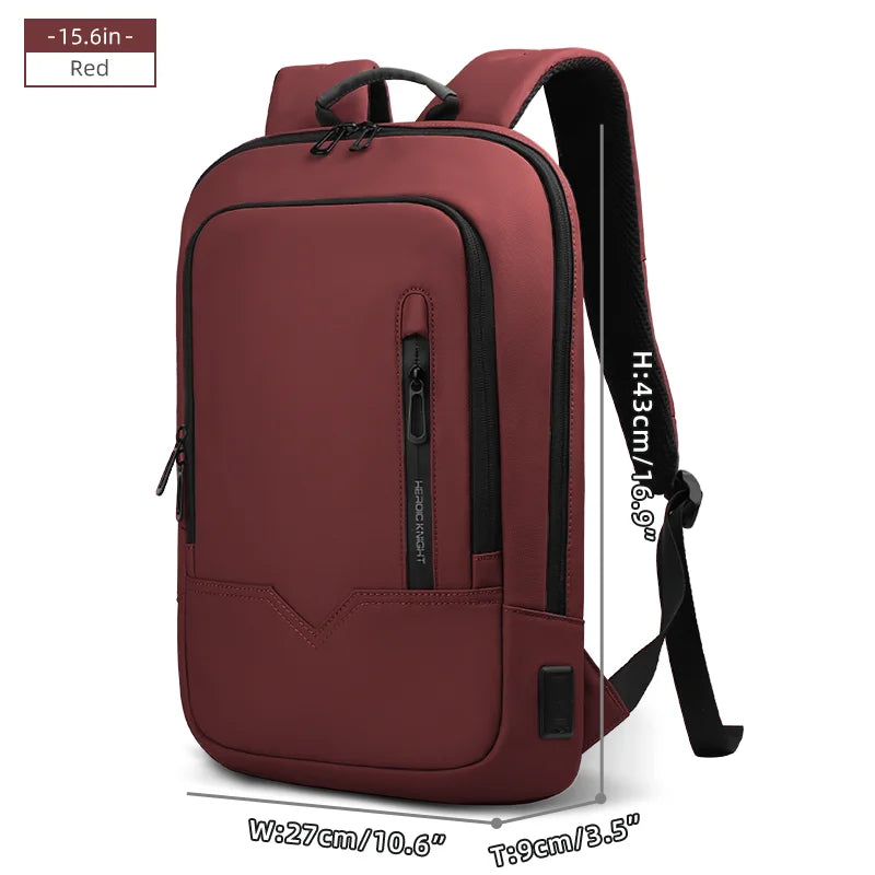 Heroic Knight slim datorryggsäck 15,6–17 tum med laddningsport