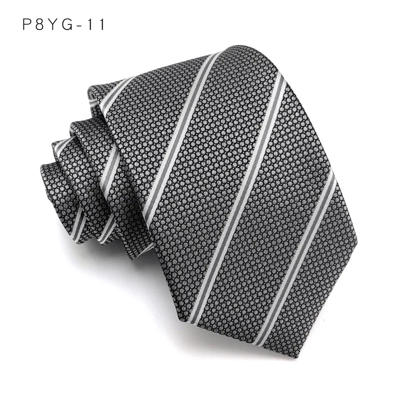 Slips herr 8 cm – prickig & rutig business