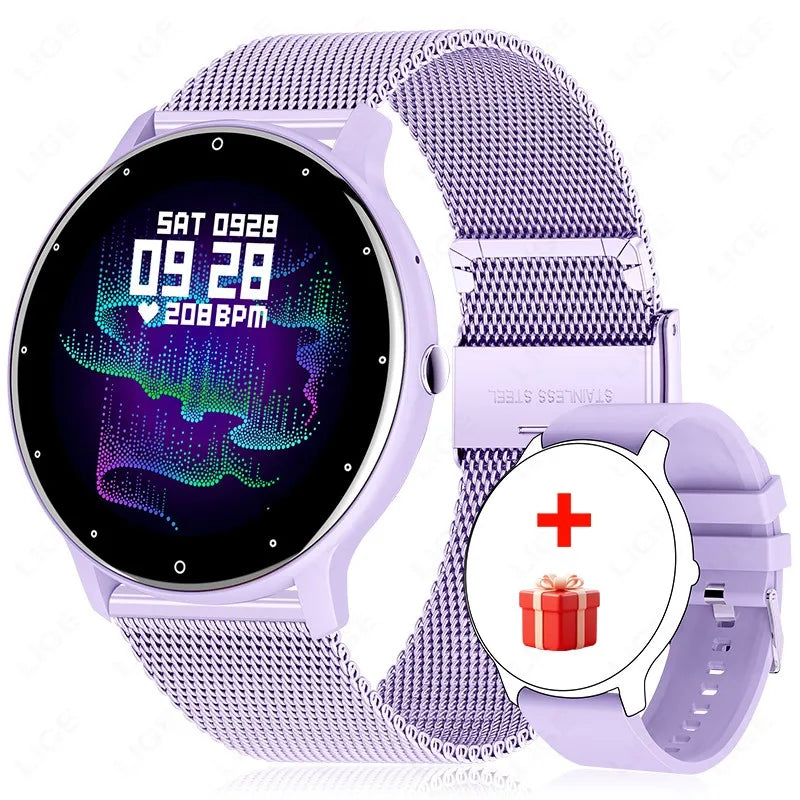 LIGE Smartwatch 1.28” – Bluetooth-samtal & pulsmätning