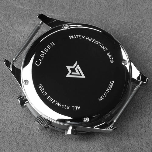 CADISEN 7066 kronograf herrklocka – Miyota 0S11 quartz, canvasarmband, 5ATM