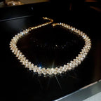 Halsband dam – choker med strass för fest