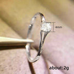 Ring dam – minimalistisk ring med zirkonia cc-inspirerade